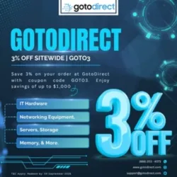 Get 3% Off at GotoDirect GOTO3 / Sitewide Coupon / 3% Off