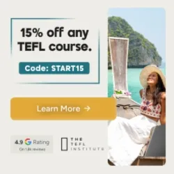 Get 15% off on all TEFL Courses use Coupon code "START15"